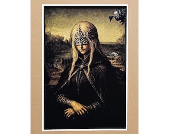 Dark Souls Firekeeper Mona Lisa PRINT - Remix Hollow DS3 Souls Game Decor