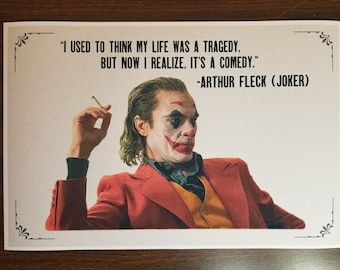 Joker Quote Poster Etsy