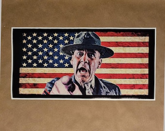 Full Metal Jacket Adam Baldwin Animal Mother Original Drawing