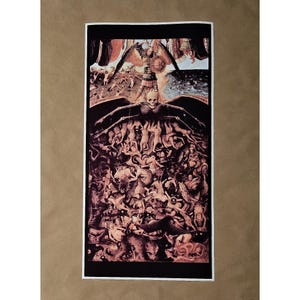 Last Judgment Jan van Eyck  24&quot; X 12&quot; Print - Hell Art Armageddon Satan Painting