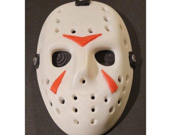 Jason Hockey Mask Wall Decor 3D Print - 6" x 4" x 2" -  Friday the 13th Horror