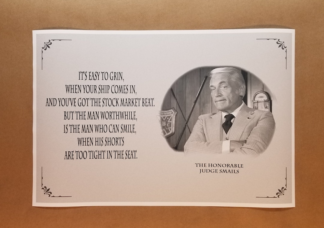 Caddyshack Poster 12 X 18 Judge Smails Quote Stock Market Beat Smile
