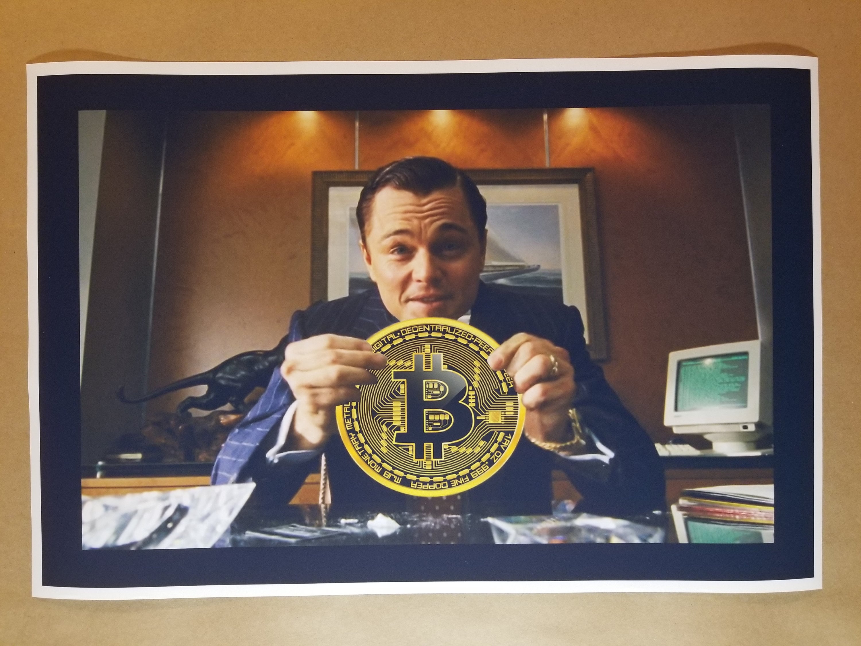Wolf Wall Street Bitcoin Crypto USD Poster 12