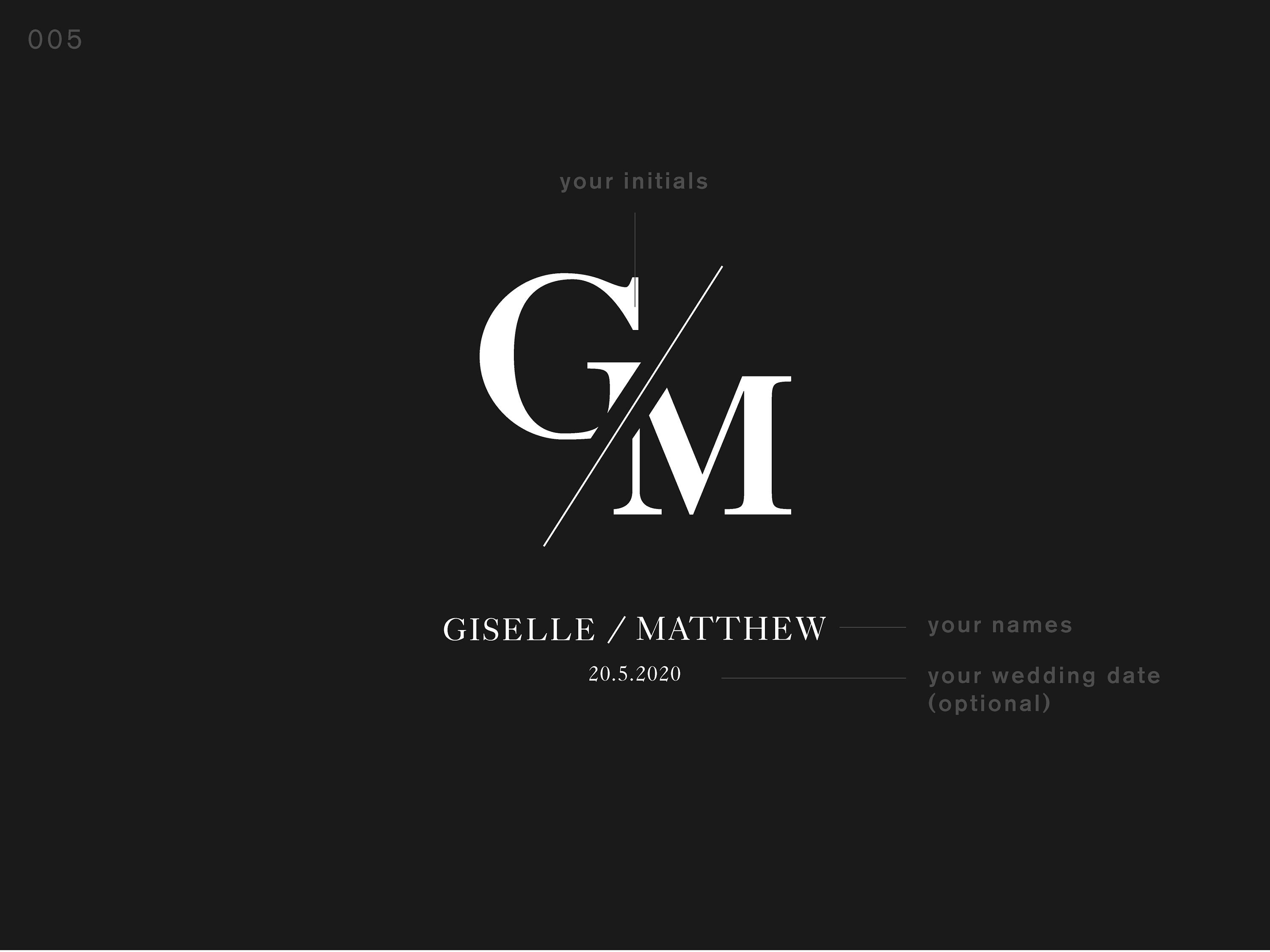 monogram gm logo design