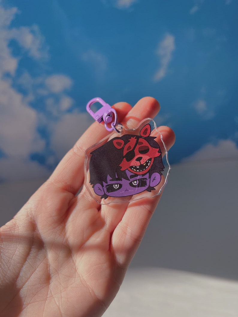 FNAF Purple Guy Acrylic Keychain Etsy