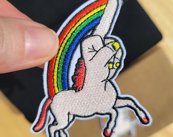 Funny Embroidered Iron-On Patches, Grunge 90s Gift