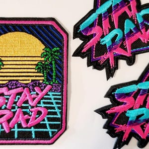 STAY RAD | SURF Iron On Patches! Retro, Old School, 90s, Vice City, Handmade Gifts