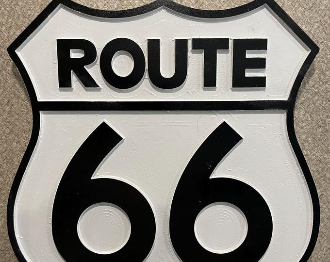Route 66 wooden highway sign, Handmade in the  USA