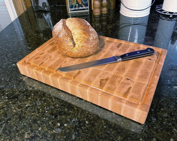 USA Elegant Hard Maple End Grain Cutting Board - Expertly Crafted in the Virginia - Optional Juice Groove - 2" Thick - Select Maple Hardwood