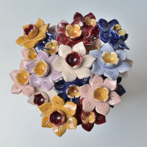 Handmade Ceramic Flower Daffodil, Narcissus