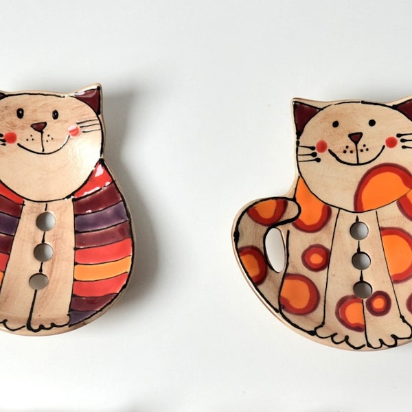 Ceramic Cat Dish Etsy