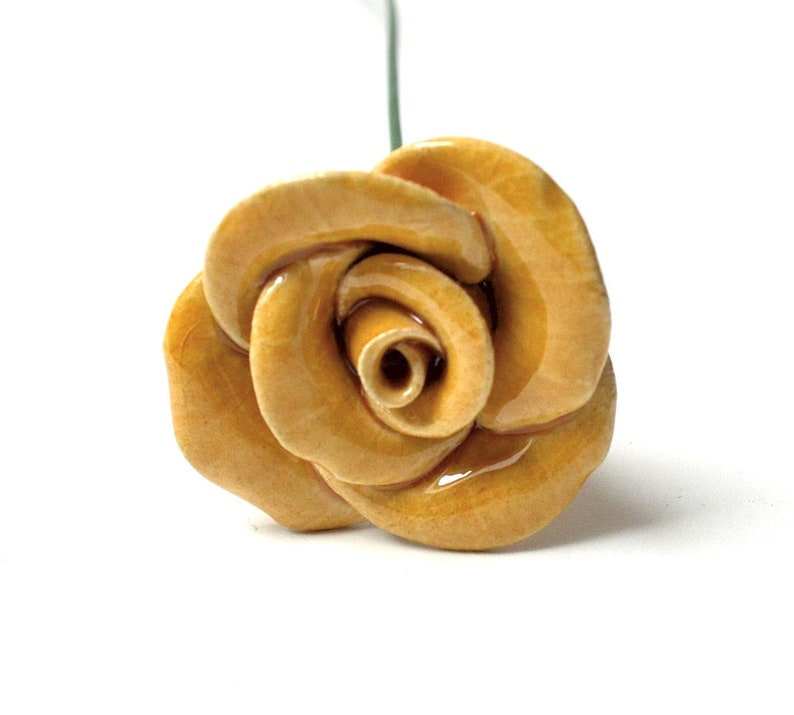 ceramic flower, yellow rose

Beautiful, hand-made, ceramic rose.