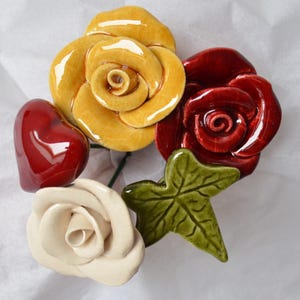 ceramic rose
Beautiful, hand-made, ceramic rose in mixed bouquet.