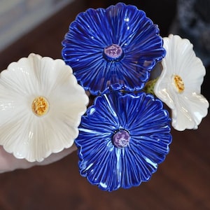Cornflower, Handmade Ceramic flower, home decor