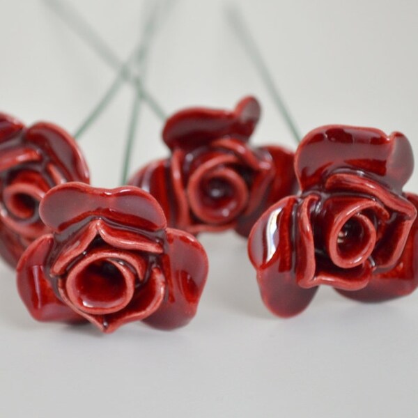 Ceramic Rose Etsy