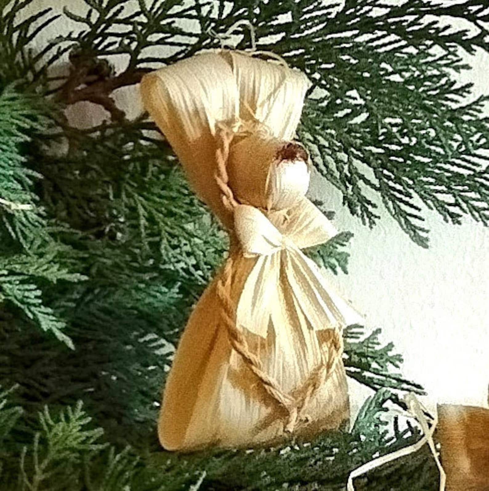 Angel Ornament, Corn Husk Christmas Decoration - Etsy