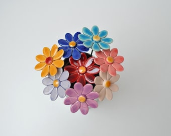 Daisy Flower: Colorful Handmade Ceramic Home Decor