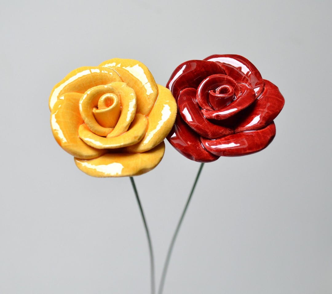 Rose, Handmade Ceramic Rose, Big Size - Etsy Australia