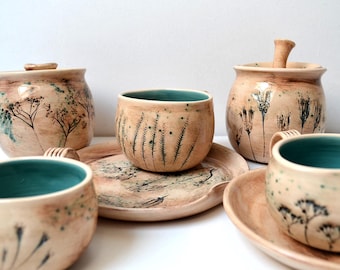 Keramik Blumenbecher, unregelmäßig geformter Becher, Natur inspiriertes Geschenk