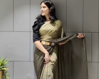 stitched saree designs
