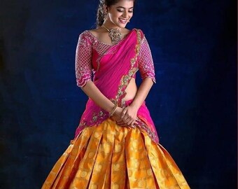 Half Half Saree Etsy