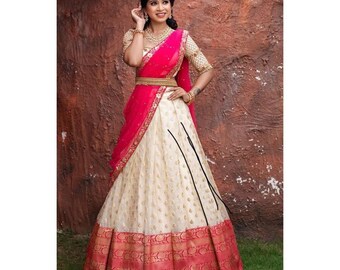 Half Half Saree Etsy