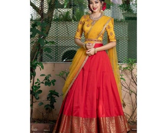 pattu lehenga choli