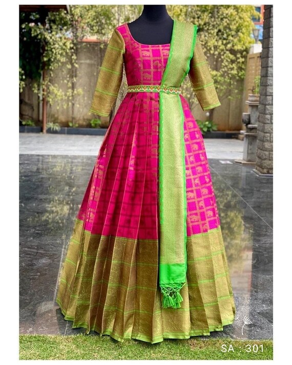 Banarasi Silk Jacquard Dress Paithani 