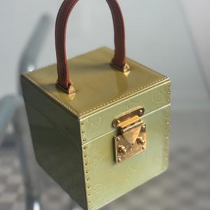 Vintage/LV/Vernis/Green/Handbag/Vanity case
