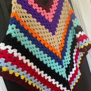 OS/Vintage/Handmade/Crochet/Shawl/Cape