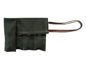 Canvas Travel Watch Roll, Canvas Storage Watch Roll, Watch Holder Gift Canvas Watch Roll with handmade Leather Strip