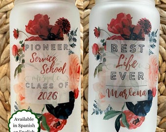 JW Pionjärskola glasburk för pionjärgåvor Spansk Regalo de Escuela de Precursor JW-gåvor för pionjärskola Anpassad jw-dopgåva