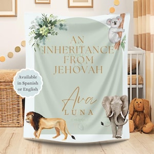 JW personalized baby shower gift blanket custom name new mom JW keepsake new baby gift blanket Custom JW Baby Arrival jw Expecting Mother