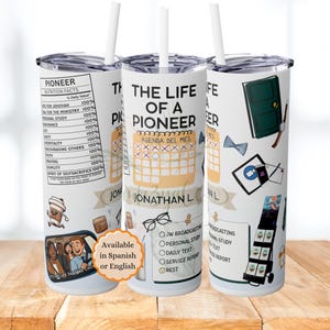 Jw Pioneer School tumbler for Pioneer School gifts Spanish Regalo de Escuela de Precursor JW gifts for pioneer Personalized jw baptism gift