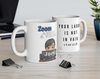 JW Zoom Audio and Video Mug, Zoom Sound and Visual Mug, Jw zoom gifts, Taza de Zoom Audio y Visual, Regalo para hermanos de zoom