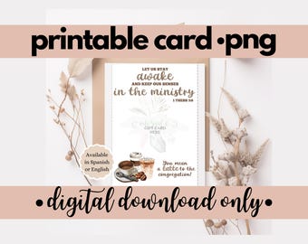 JW Pioneer Printable Coffee Gift Card Holder Greeting Gift Card JW Pioneer Greeting Card Encouragement Appreciation Printable Pioneer Gift