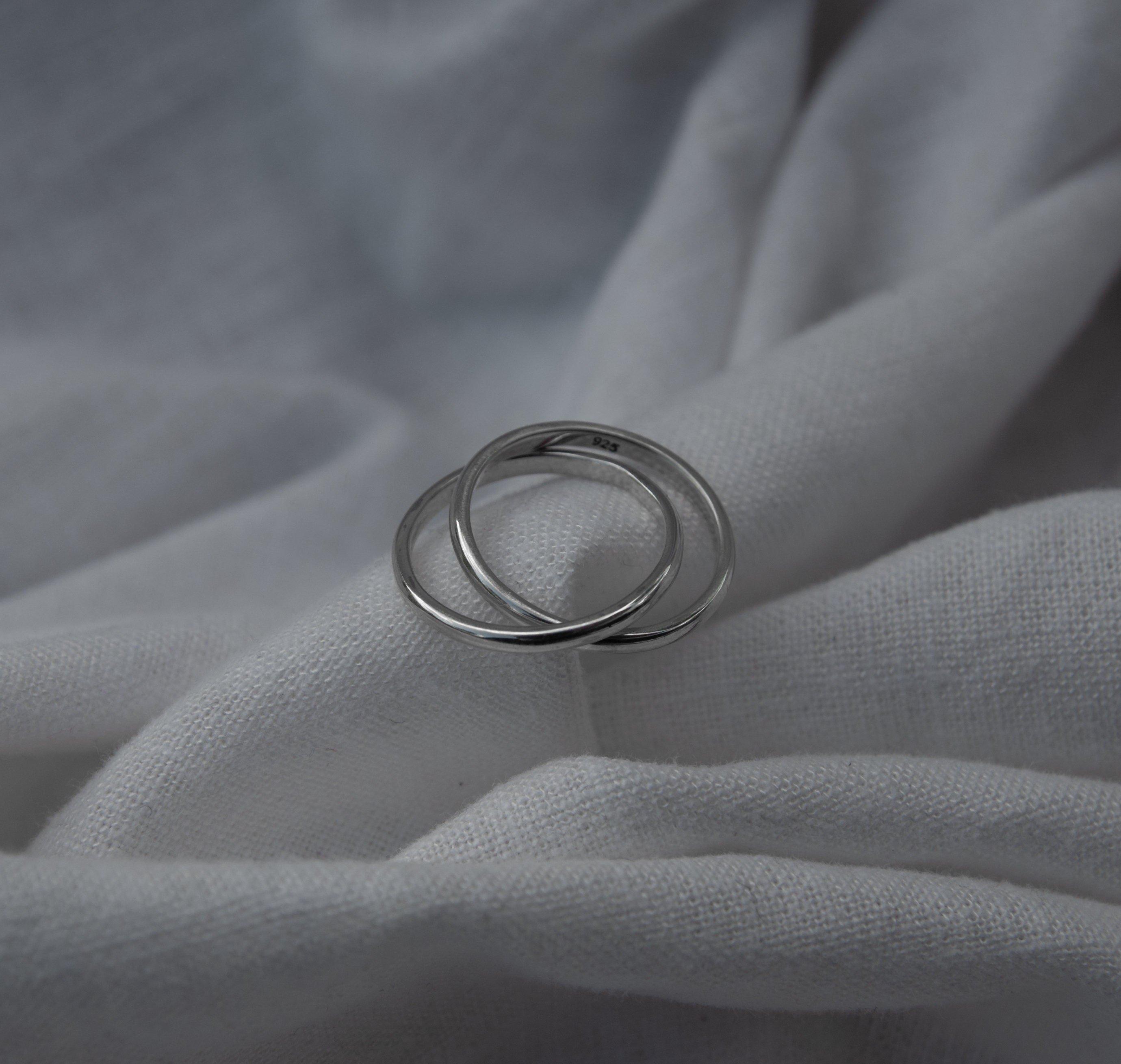 Sterling Silver Interlocking Ring Etsy