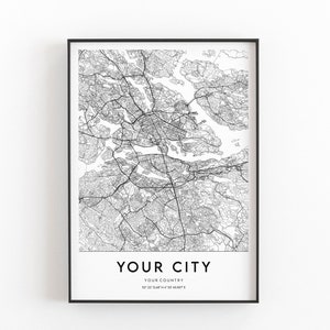 Qualsiasi mappa della città, mappa personalizzata, poster della mappa personalizzata, qualsiasi città, qualsiasi città, mappa personalizzata, mappa grande, la tua città, città personalizzata, download digitale