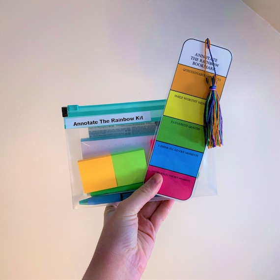 Ready to Ship Book Annotation Kit Set of Tabs, Pen, Highlighter, Sticky  Notes Book Lover, Bookworm, Bookish, Reader Gift, Annotator 