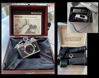 Vintage Cold War Era Spy Cameras Collection - German made Minox Cameras Bundle