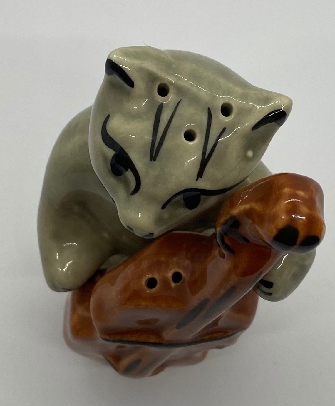 Cat and the Fiddle Salt Pepper Shakers Set Vintage Nursery Etsy