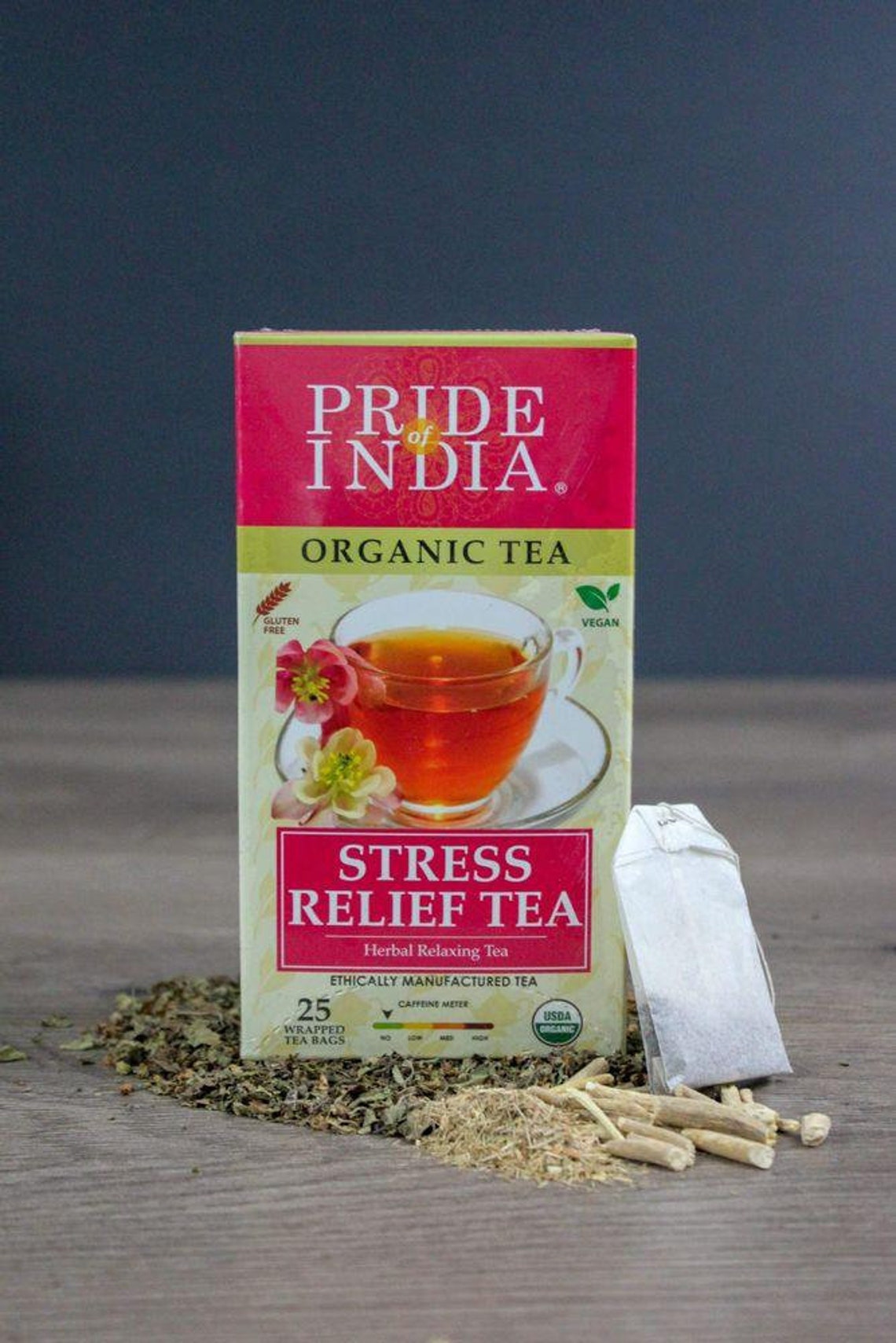 Organic Stress Relief Tea Bags Caffeine Free Etsy