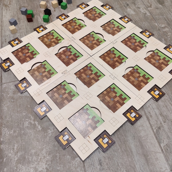 Play board for Minecraft Builders and Biomes with BACKING