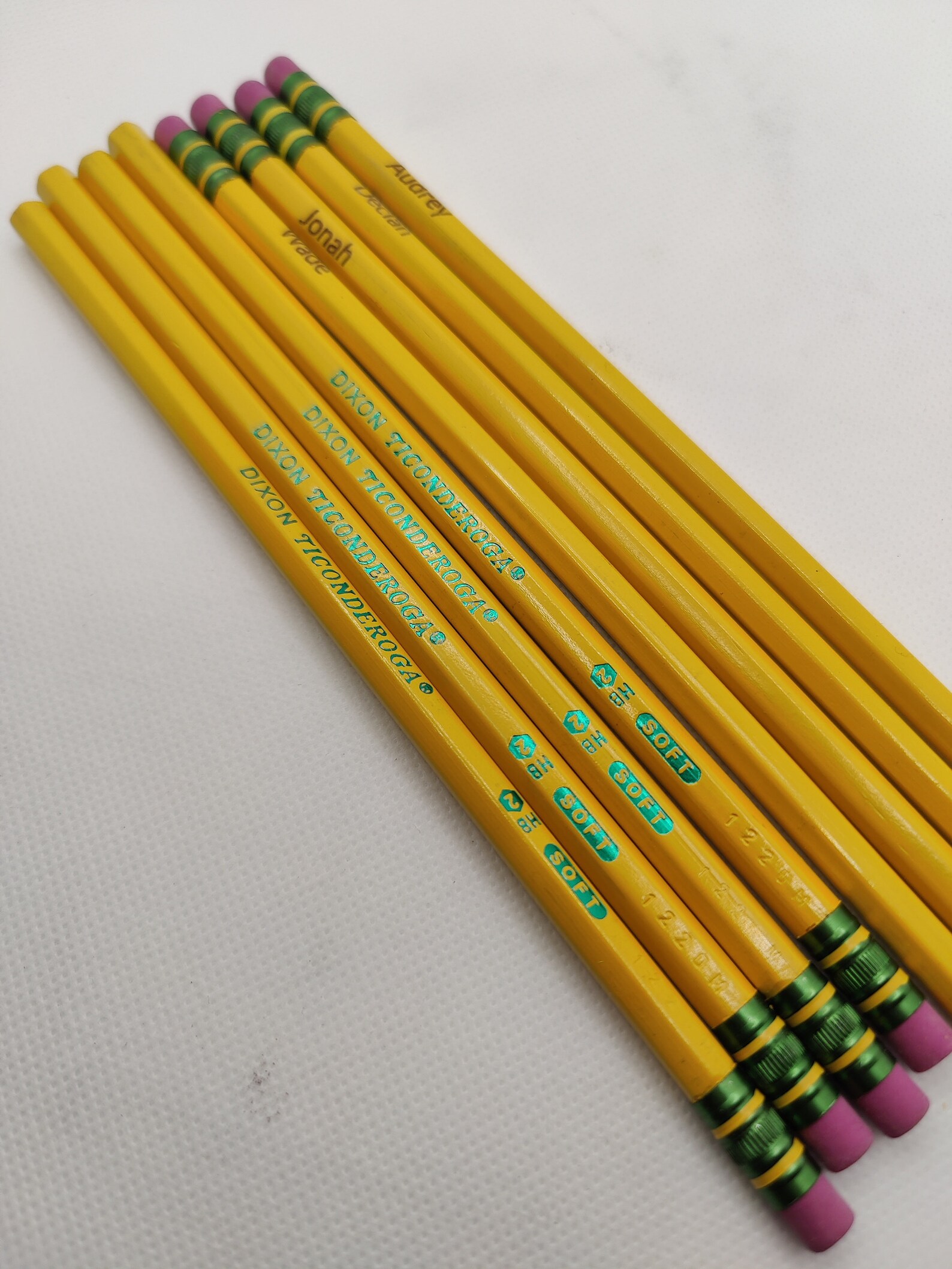 12 Name Engraved Ticonderoga Pencils Etsy