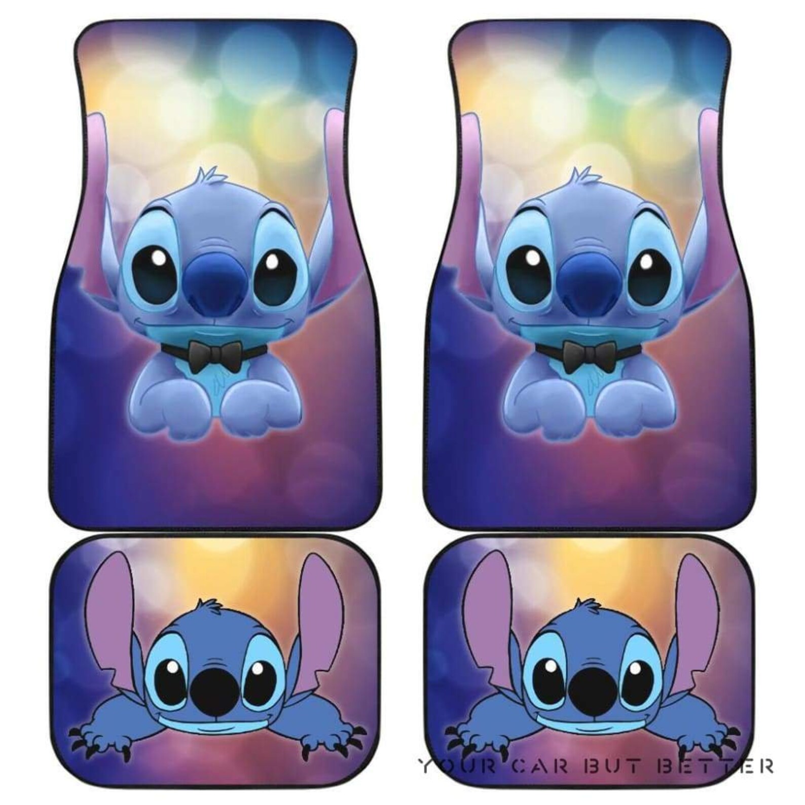 Cute Stitch Car Floor Mats Disney Cartoon 2 front mats and 2 Etsy