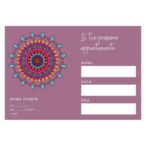CARTE RENDEZ-VOUS Impression numérique personnalisable pour les opérateurs de bien-être