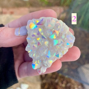Sie wählen Engel Aura Bergkristall Clusters | Heilende Regenbogen Aura Quarz-Cluster | Geschenk w / Jeden Kauf! | Natürlicher Titanquarz