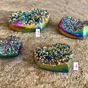 Du hast die Wahl! MAGISCHES Titanium Spirit Rauchquarz Engel Aura Herzen | Heilung | Geschenk w / Jeden Kauf! | Angel Aura Rauchquarz
