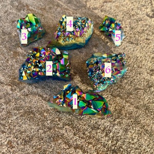 Du hast die Wahl! Titan Kleine Spirit Rauchquarz Engel Aura Clusters | Geschenk w / Jeden Kauf! | Engel-Aura | Spirit Amethyst