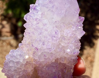 Magnifique quartz améthyste cactus spirituel A++ | Quartz cactus spirituel ! Quartz améthyste cactus | Quartz féerique | Guérison | Cadeau offert pour tout achat